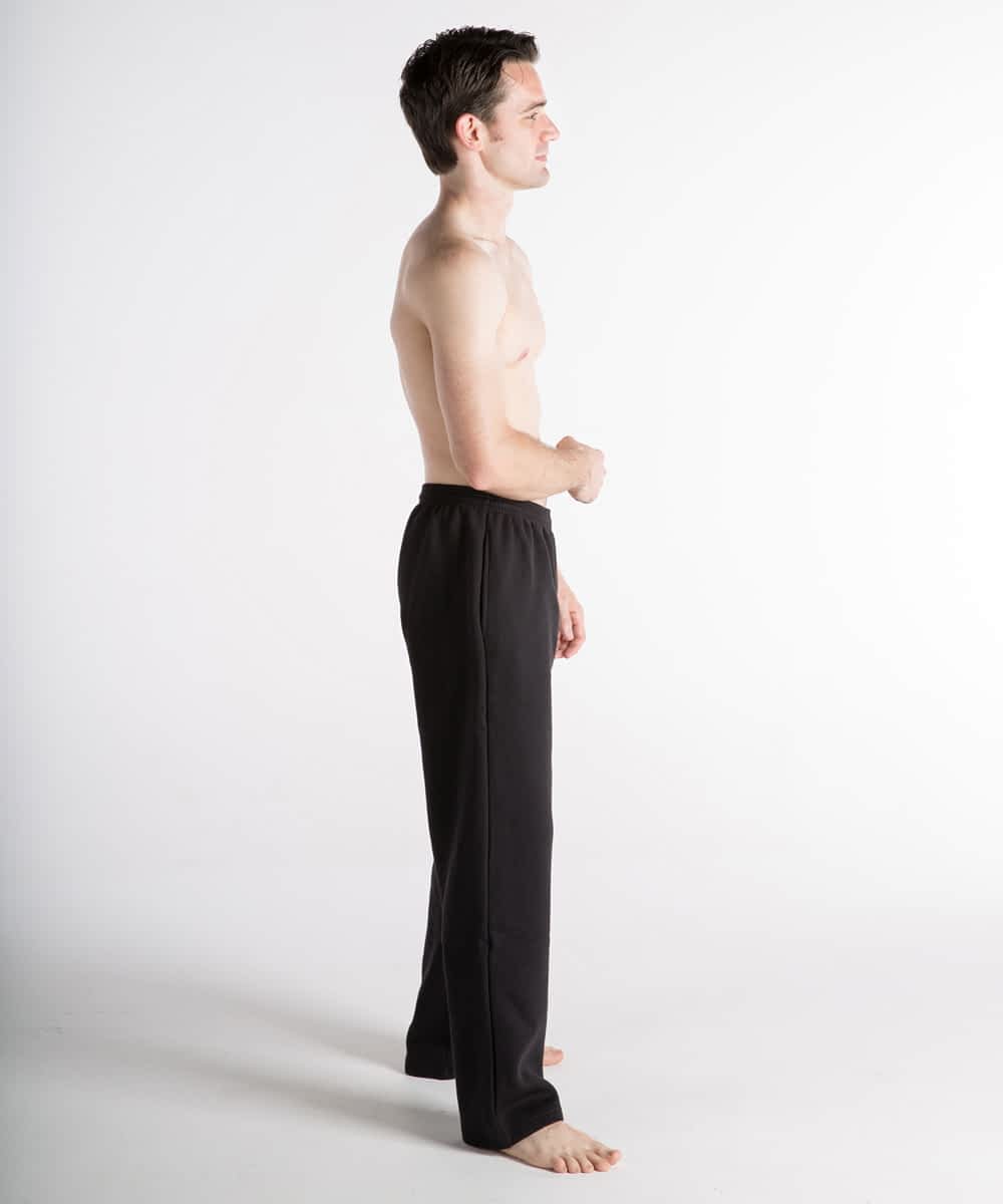 Classic Fit Fleece Athletic Pants For Tall Men - Black - FORtheFIT.com