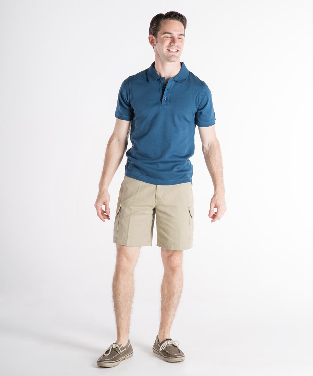 Jason Sanded Cotton Cargo Shorts For Tall Men - Tan - FORtheFIT.com